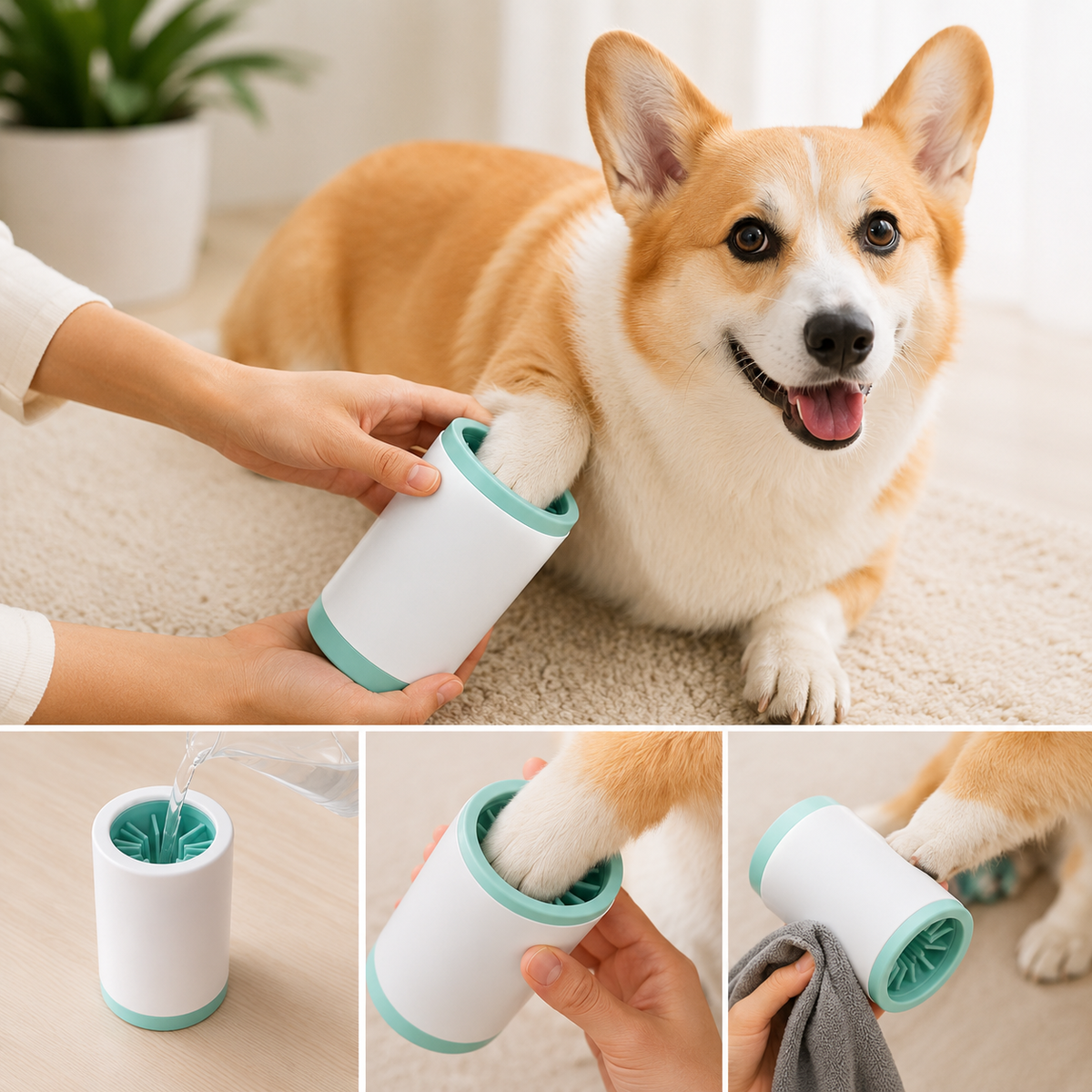 Portable Pet Paw Cleaner Cup – Clean Dirty Paws in Seconds